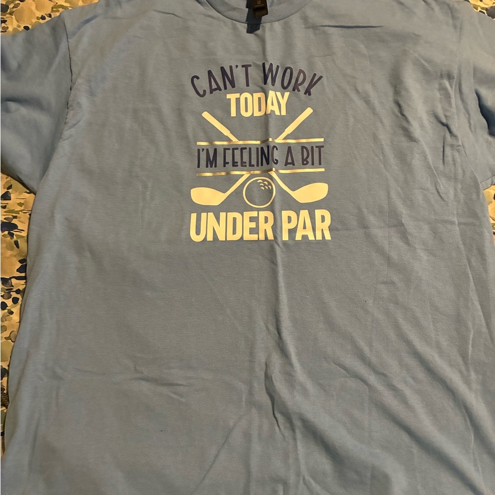 Gildan Light Blue Graphic Tee - Under Par Design